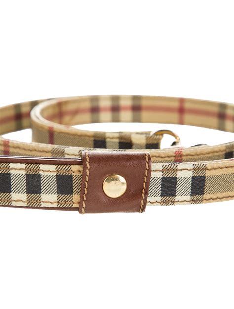 authentic burberry dog collar and leash|burberry check leather dog collar.